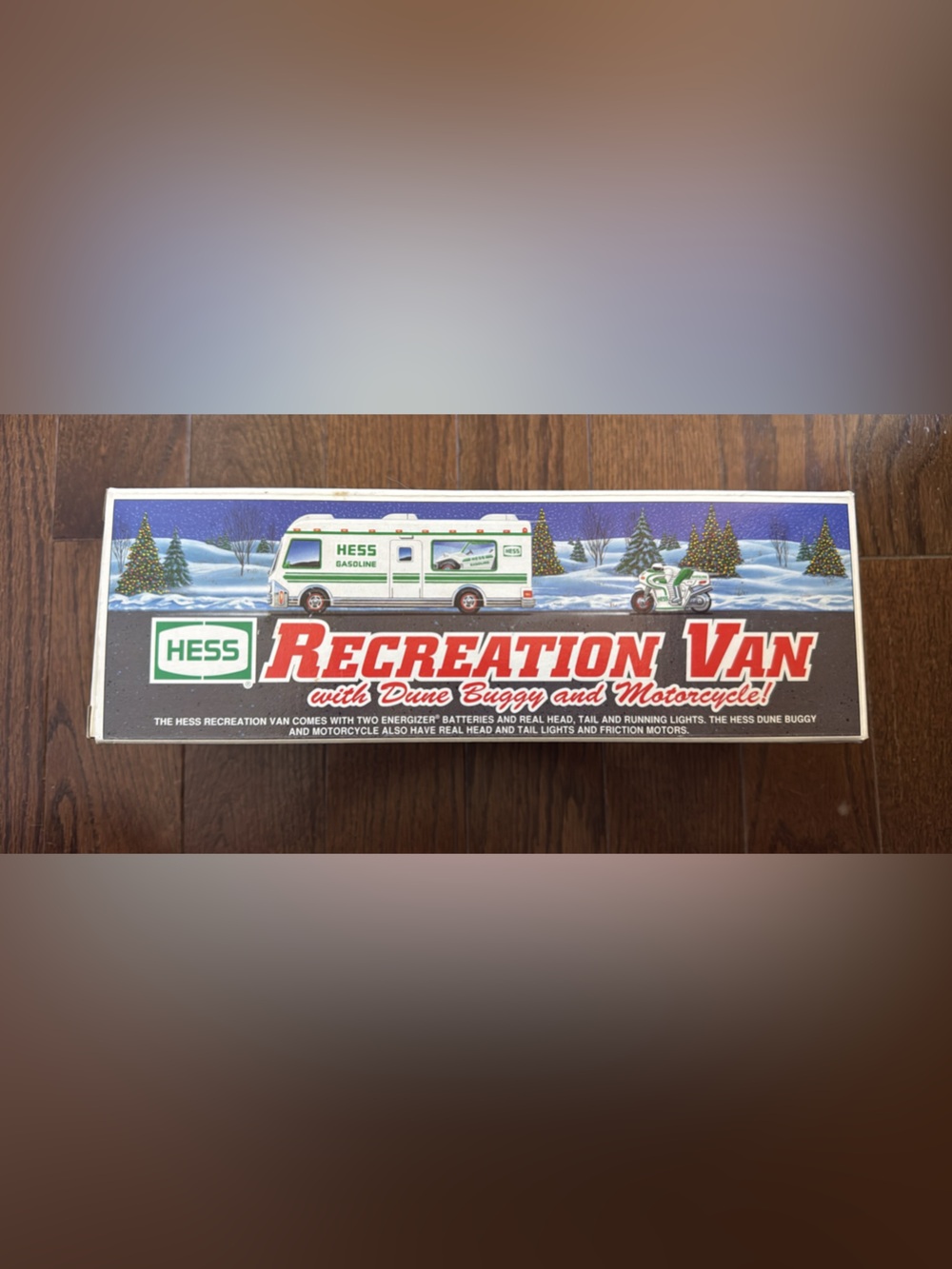 1998 Hess Recreation Van with Dune Buggy and Motorcycle Collectible